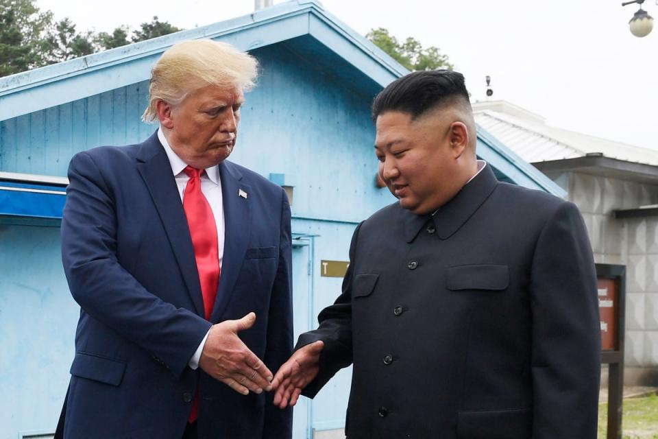 North Korean dictator Kim Jong Un met with former president Donald Trump in 2019. Experts questioned whether Gov Kristi Noem ever met with him after his claims (Copyright 2019 The Associated Press. All rights reserved.)