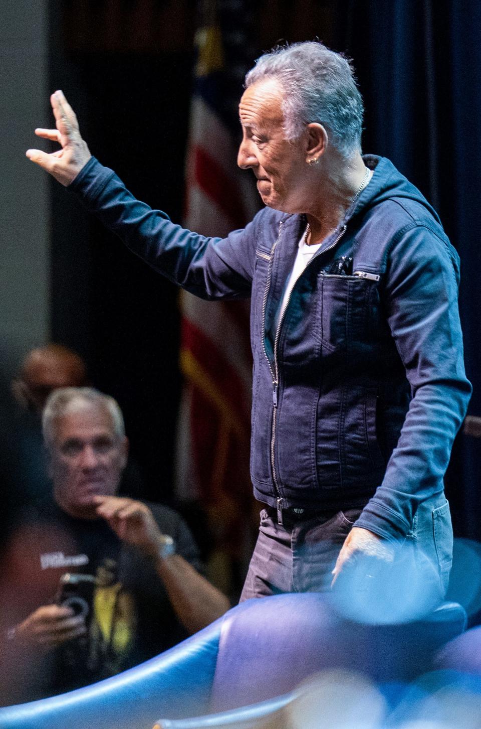 Bruce Springsteen and others commemorating the 50th anniversary of "The Wild, the Innocent & and the E Street Shuffle" at the Bruce Springsteen Archives and Center for American Music at Monmouth University in West Long Branch on Saturday, Oct. 28.