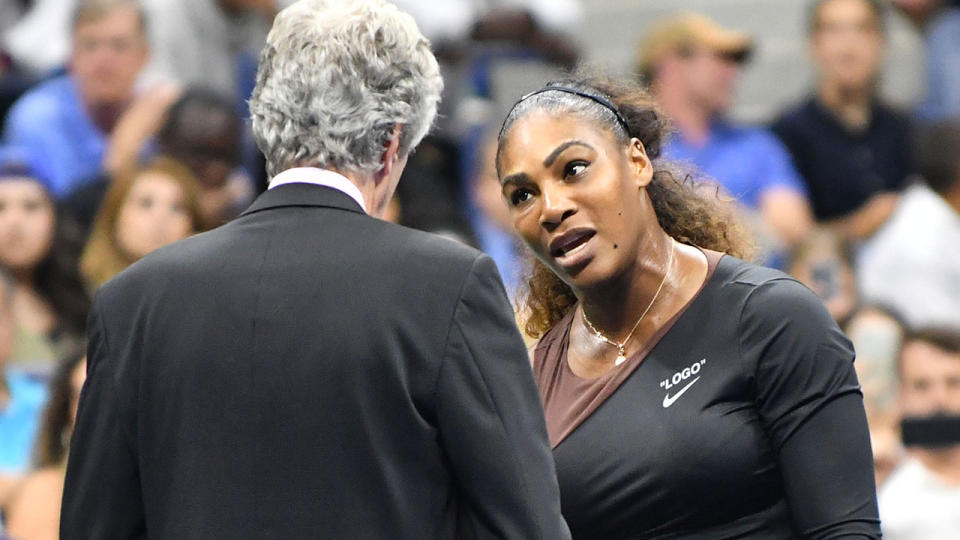 Williams was furious at getting a code violation for coaching. Pic: Getty