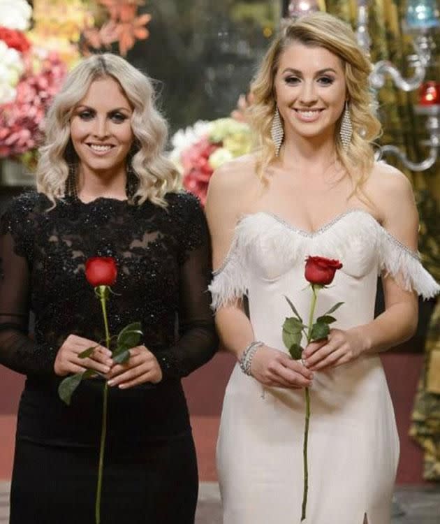 Nikki and Alex on The Bachelor. Source: Channel 10