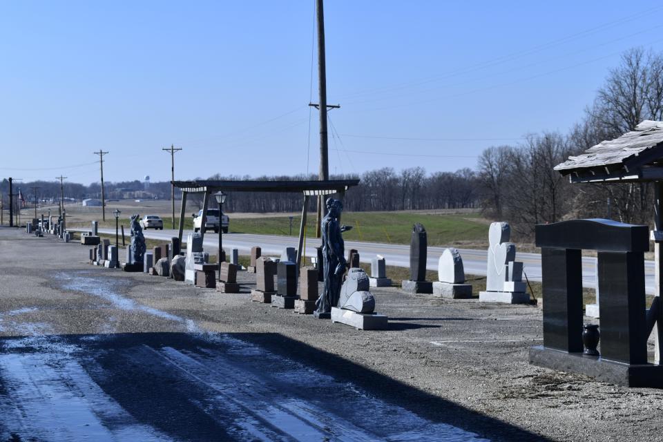 Austin Memorial Arts on Ind. 54 west of Bloomfield was locked and deserted at 2 p.m. Feb. 20.