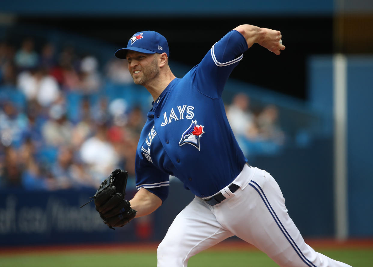 The Yankees and Phillies have emerged as the top candidates to sign former Blue Jays’ All-Star J.A. Happ. (Getty)