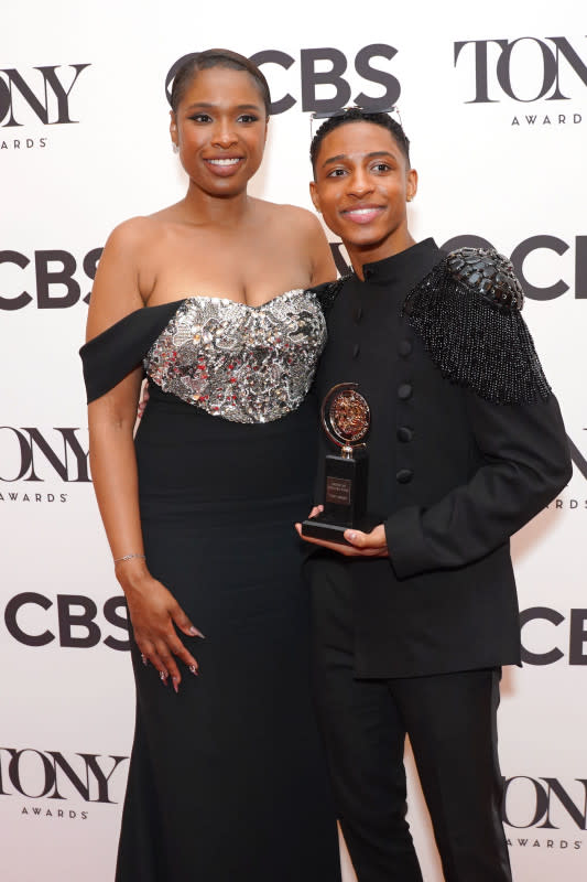 EGOT winner Jennifer Hudson and Myles Frost attend The 75th Annual Tony Awards on June 12, 2022, at Radio City Music Hall in New York City.<p>Sean Zanni/Getty Images</p>