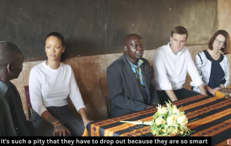 The experience certainly struck a chord with Rihanna, with the award-winning singer keen to encourage locals to get the education they deserve. Source: Global Citizen