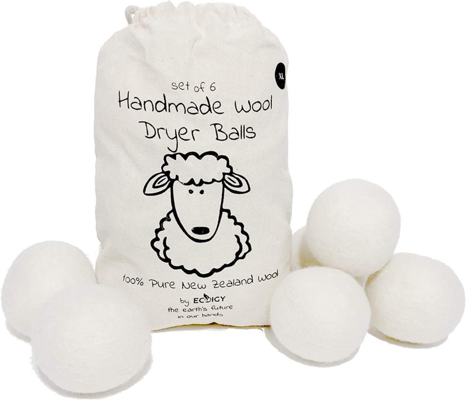 Natural fabric softener alternative dryer balls