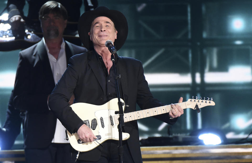 FILE - Clint Black performs "Killin' Time" during the 50th annual CMA Awards on Nov. 2, 2016, in Nashville, Tenn. Black turns 60 on Feb. 4. (Photo by Charles Sykes/Invision/AP, File)