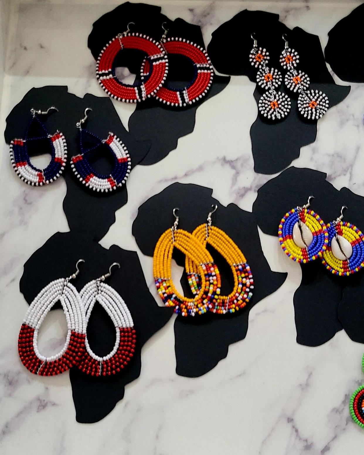 Beaded earrings from The African Accent