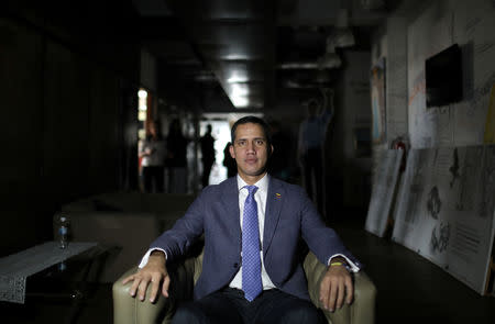 Venezuelan opposition leader Juan Guaido, who many nations have recognized as the country's rightful interim ruler, poses for picture after an interview with Reuters in Caracas, Venezuela, May 22, 2019. REUTERS/Manaure Quintero