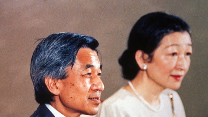 portrait de l'empereur japonais akihito et de son épouse michiko