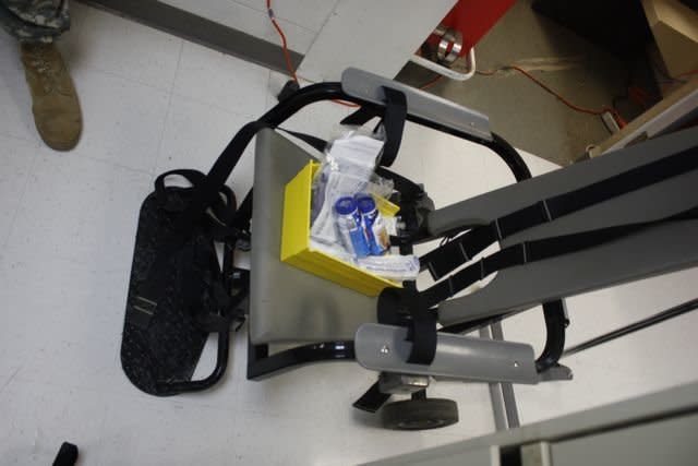 A restraining chair used to feed detainees at Guantanamo.