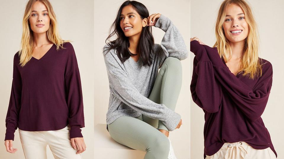 Stay warm and stay trendy with this oversized sweater.