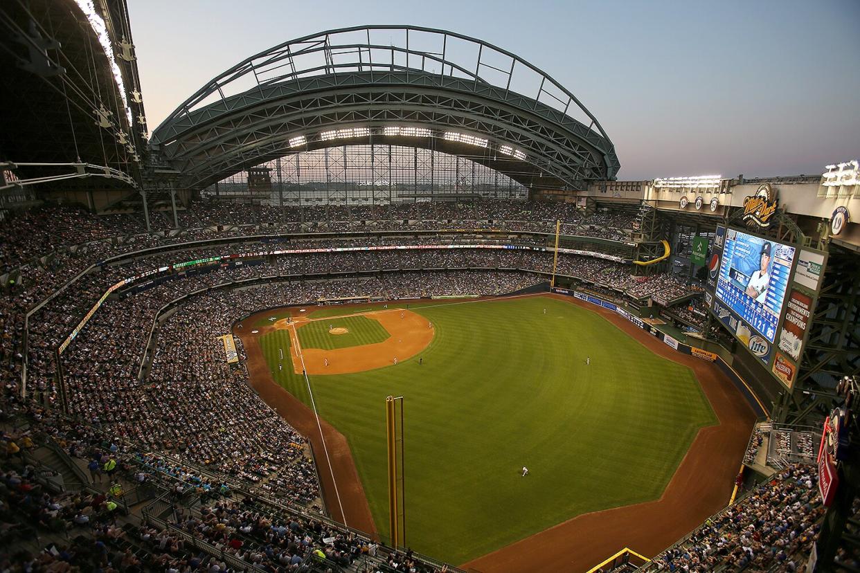A general view of Miller Park during the game between the Milwaukee Brewers and the Arizona Diamondbacks on Saturday, June 30, 2012 in Milwaukee, Wisconsin.