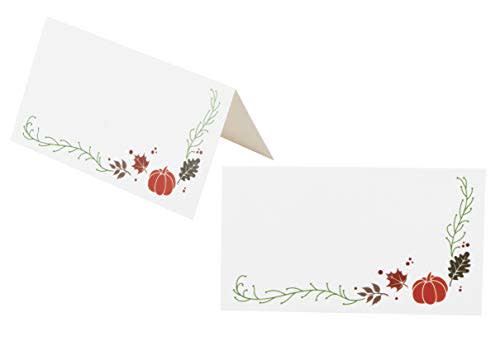 12) Pumpkin Design Place Cards