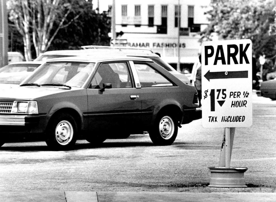 A downtown Miami parking lot.