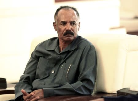 FILE PHOTO: Eritrea's President Isaias Afwerki is seen during his official visit in Khartoum June 11, 2015. REUTERS/Mohamed Nureldin Abdallah/File Photo