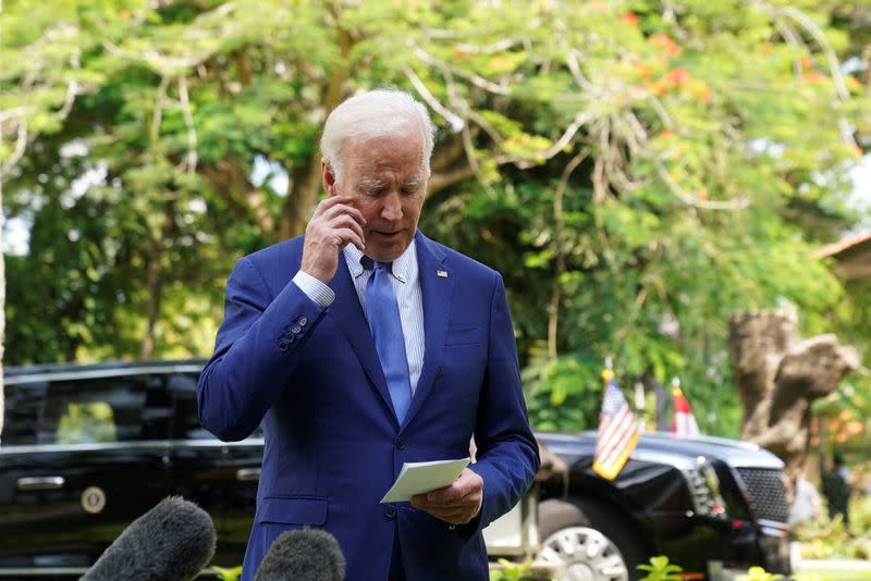 El presidente de Estados Unidos, Joe Biden, durante la cumbre del G20 en Bali