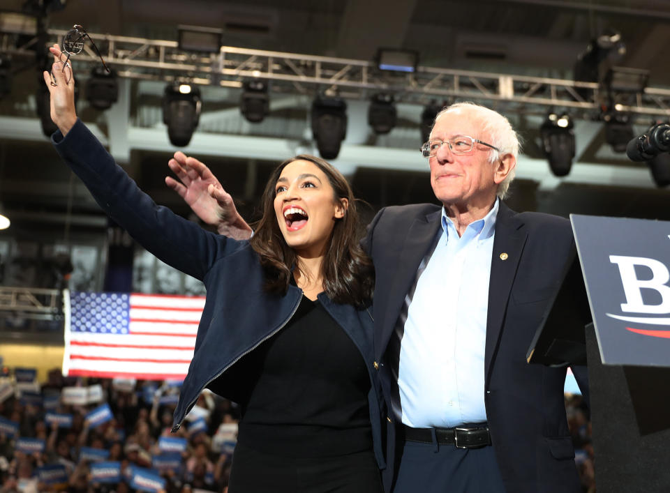 Rep. Alexandria Ocasio-Cortez (D-N.Y) says Medicare for All may not have the votes to pass right away, but pushing for it, as Democratic presidential candidate Sen. Bernie Sanders (I-VT) has,&nbsp;shifts the debate and would lead to a better compromise. (Photo: Joe Raedle via Getty Images)