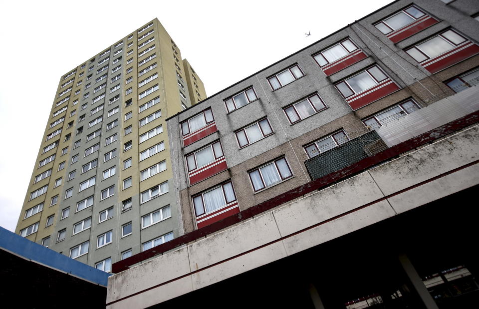 A view of apartment blocks on the Broadwater Farm estate in north London, Britain, December 30, 2015. Oliver Letwin, British Prime Minister David Cameron's policy chief, apologised on Wednesday after a newly released memo from 30 years ago revealed he had blamed poor morals in the black community for the 1985 riots in the Broadwater Farm estate and said any investment would be wasted on discos and drugs.  REUTERS/Peter Nicholls