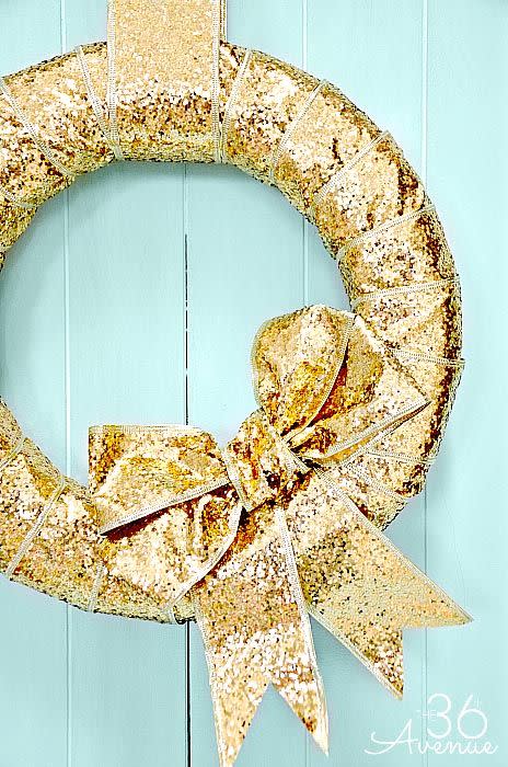 Glitter Bow Wreath