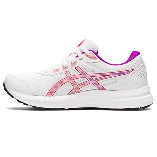 ASICS Women's Gel-Contend 8 Running Shoes, 5.5, White/RED Alert