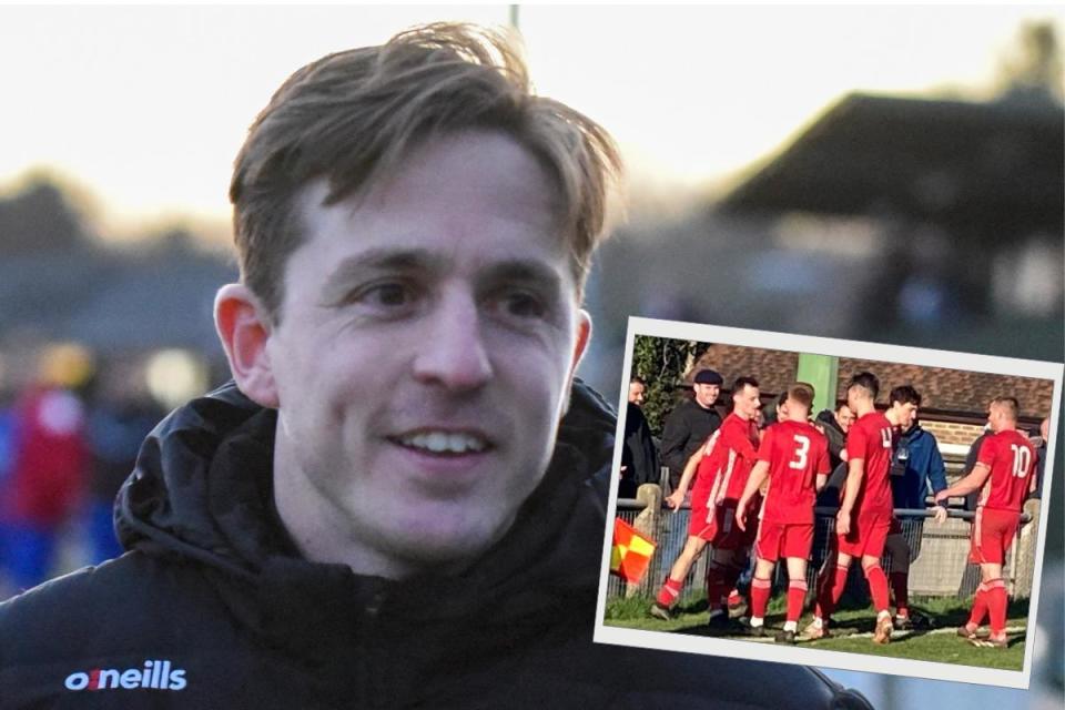 Jude Macdonald is ready for the play-offs but says Hassocks (inset) will be hard to beat <i>(Image: The Argus)</i>