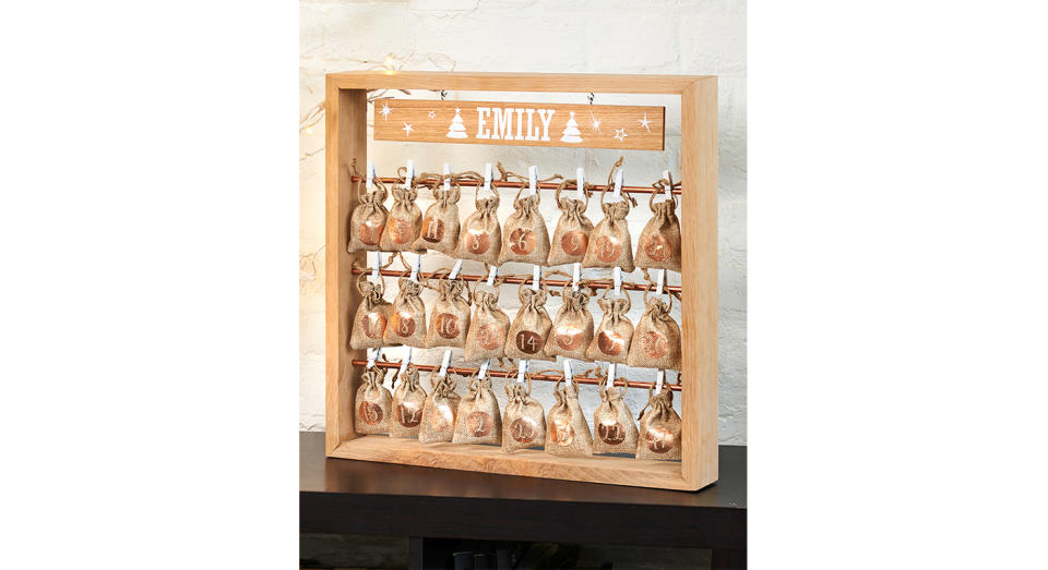 Personalised Wooden Christmas Advent Calendar. (Joules)