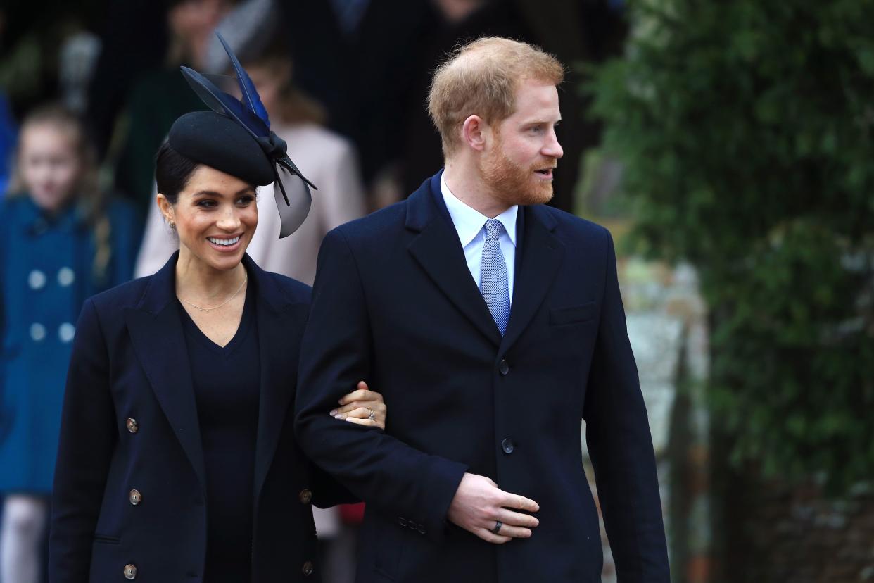 Prince Harry and Meghan Markle at Christmas