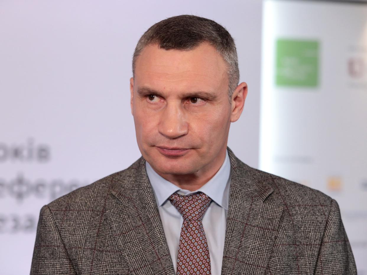 Kyiv city head Vitali Klitschko attends the Kyiv Security Forum 2021, Kyiv, capital of Ukraine.