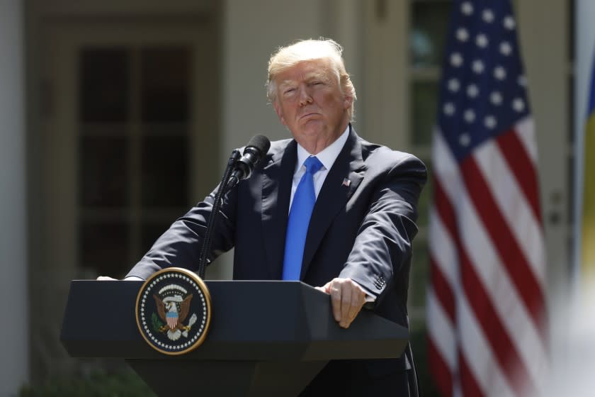 President Trump wondered at a news conference if he should use insulin even though he doesn't have diabetes. That would be a bad idea. <span class="copyright">(Associated Press)</span>