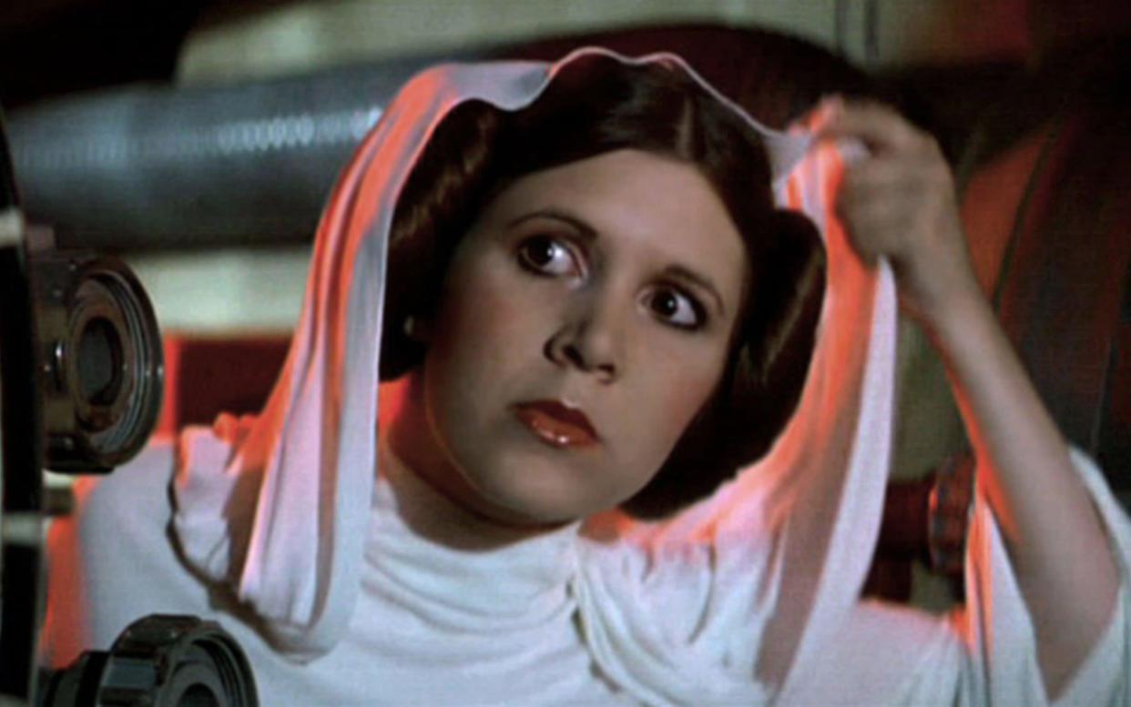 Carrie Fisher as Princess Leia in Star Wars