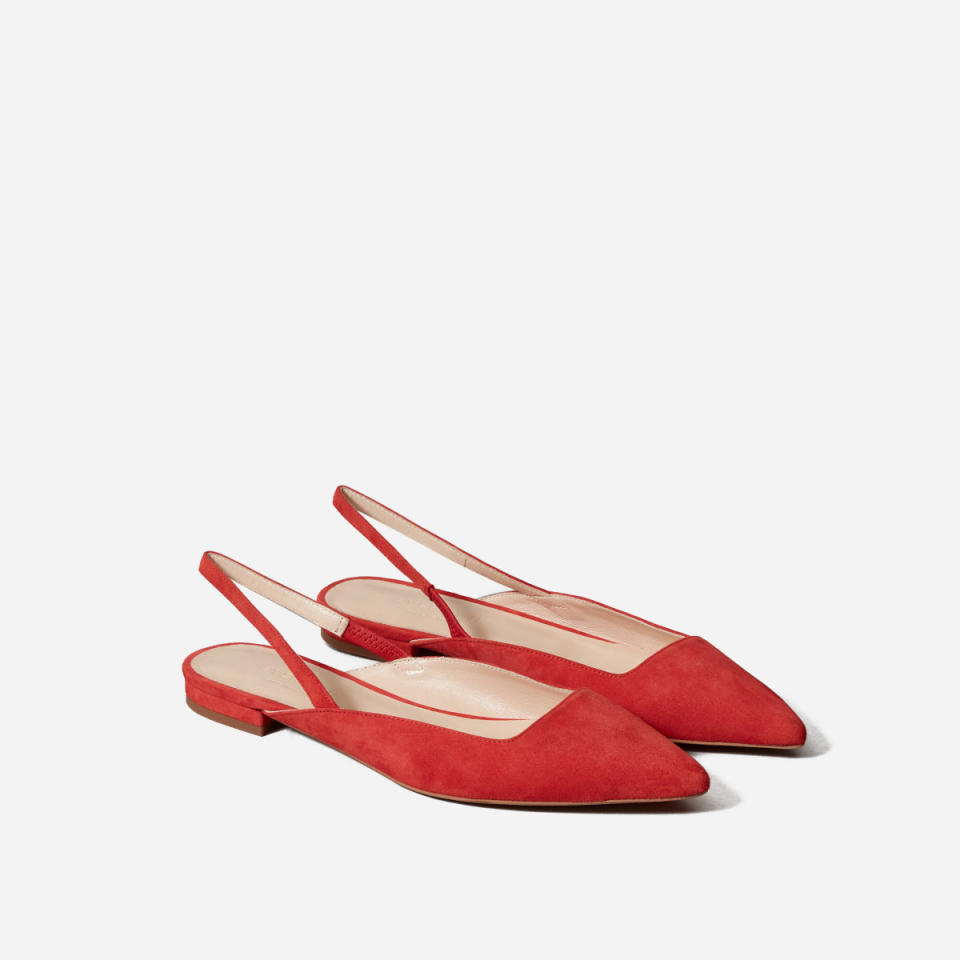 Editor Slingback in Persimmon Suede