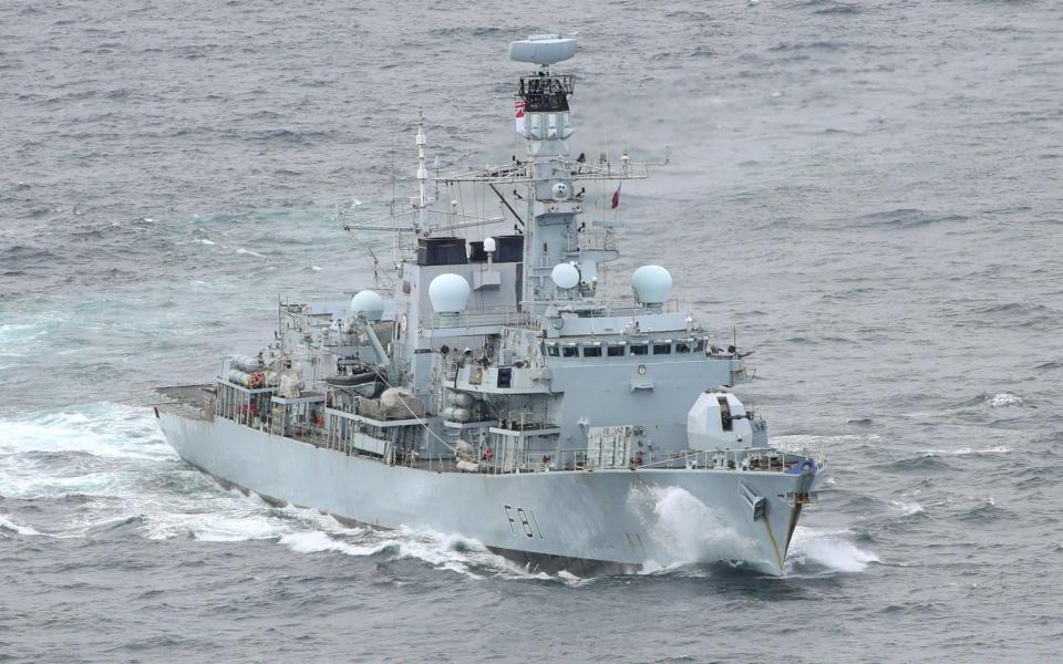 HMS Sutherland, a Type-23 Frigate, designed for anti-submarine warfare.  - Photex