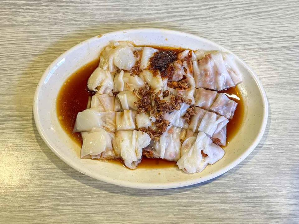 Freshly Made Hong Kong Style Chee Cheong Fun - Char Siew & Scallop Chee Cheong Fun