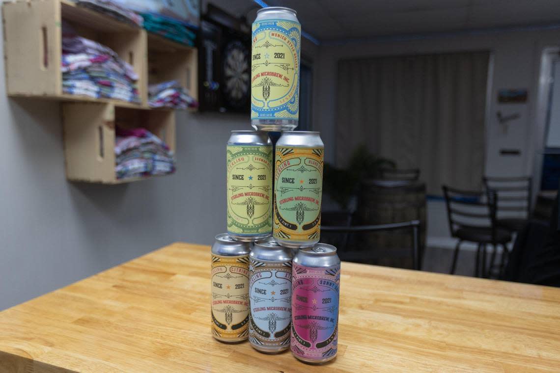 Multiple one-pint cans of various beers and sours offered from Sterling Microbrew in Mt. Sterling. January 25, 2024. Marcus Dorsey/mdorsey@herald-leader.com