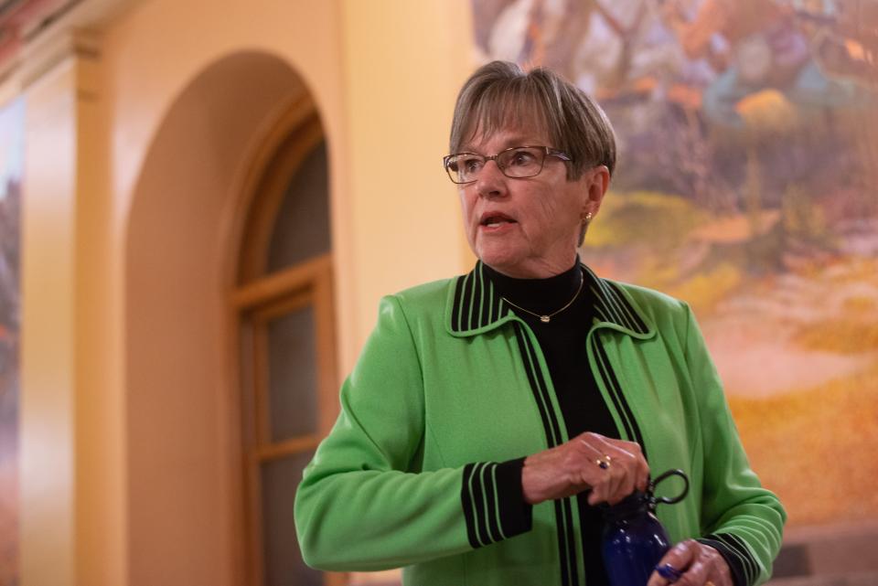 Gov. Laura Kelly Kelly announced her plans to seek a second term in December, although it is expected to be an uphill battle for Democrats to retain the governor's mansion.