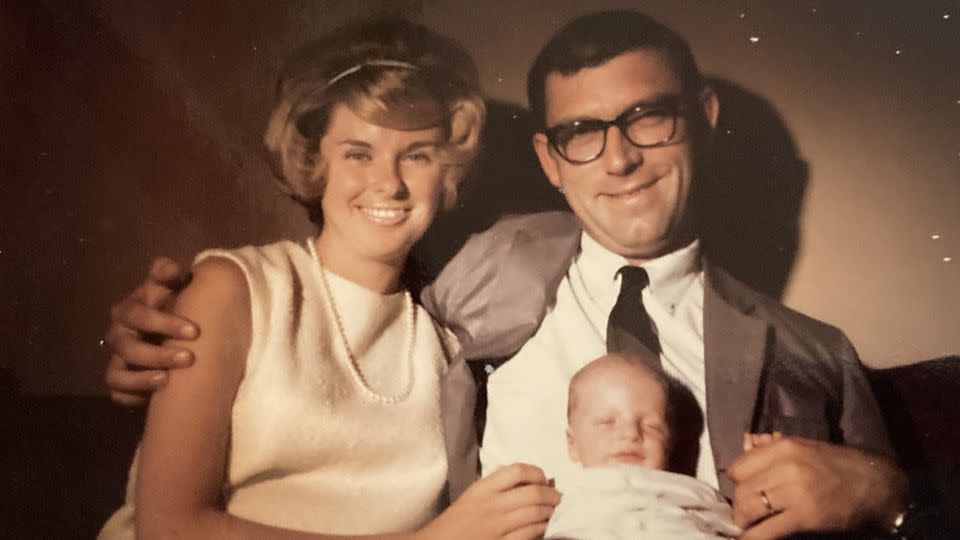 Jerilyn and Bob, pictured with their first son, loved being parents right away but it took them a while to settle into marriage. - Jerilyn and Bob Pelikan