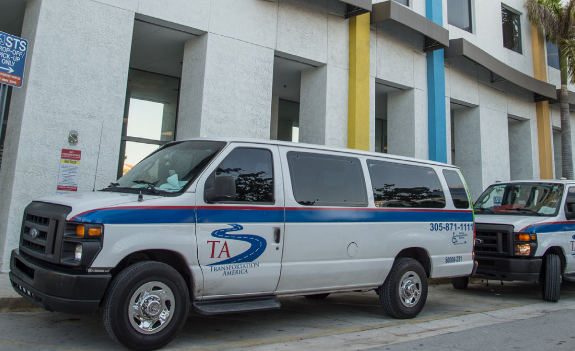 This photo of a Transportation America van appears in Miami-Dade County’s Transit Development Plan FY 2019 - 2028.