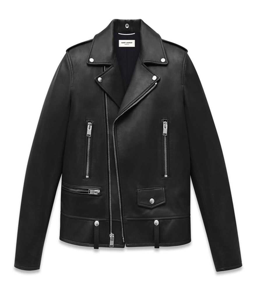 Saint Laurent Classic Motorcycle Jacket in Black Leather