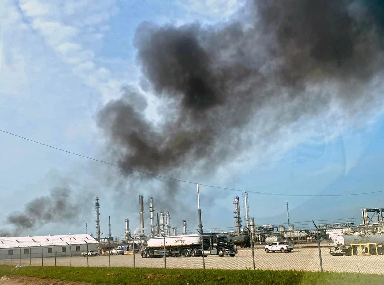 A refinery in Wynnewood was the site of an explosion early Tuesday that resulted in at least two injuries. By late Tuesday morning, authorities with the Garvin County Sheriff's Office said a fire at the refinery had been contained. Courtesy/Save Wynnewood.