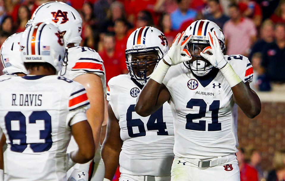 Auburn defeated Ole Miss on Saturday for its fifth straight win. (Getty)