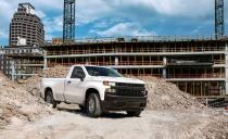 <p>When the new Silverado goes on sale, it will be offered in a total of eight trim levels. The base Work Truck trim lives up to its name and features 17-inch steel wheels, vinyl or cloth seats, and black exterior trim. Even the base truck comes with a 7.0-inch touchscreen infotainment system and a throwback grille design that drops the brand’s classic bow tie in favor of CHEVROLET block lettering. Sweet.</p>