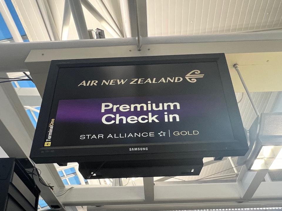 Flying Air New Zealand in business class.