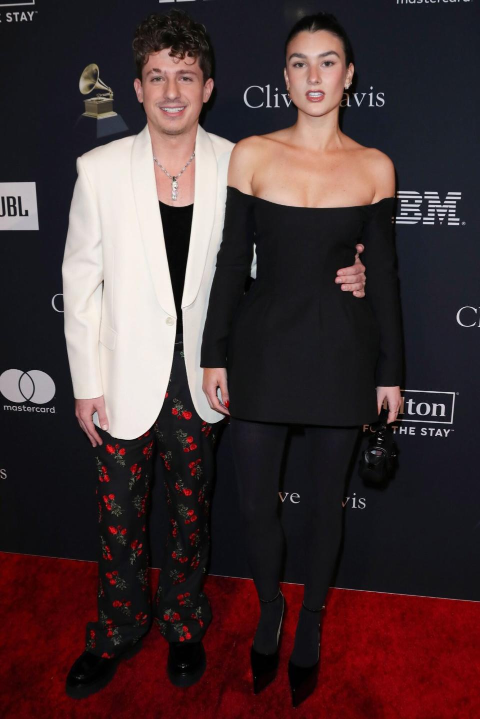 Charlie Puth and Partner Brooke Sansone Make Red Carpet Debut at Clive