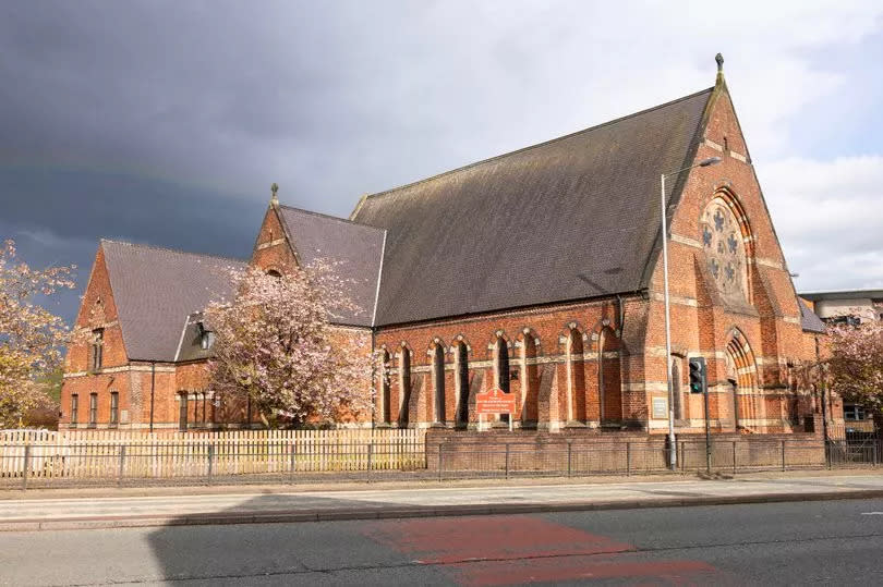 The Besses O’ th’ Barn church in Whitefield, Manchester, which is up for sale for £750,000
