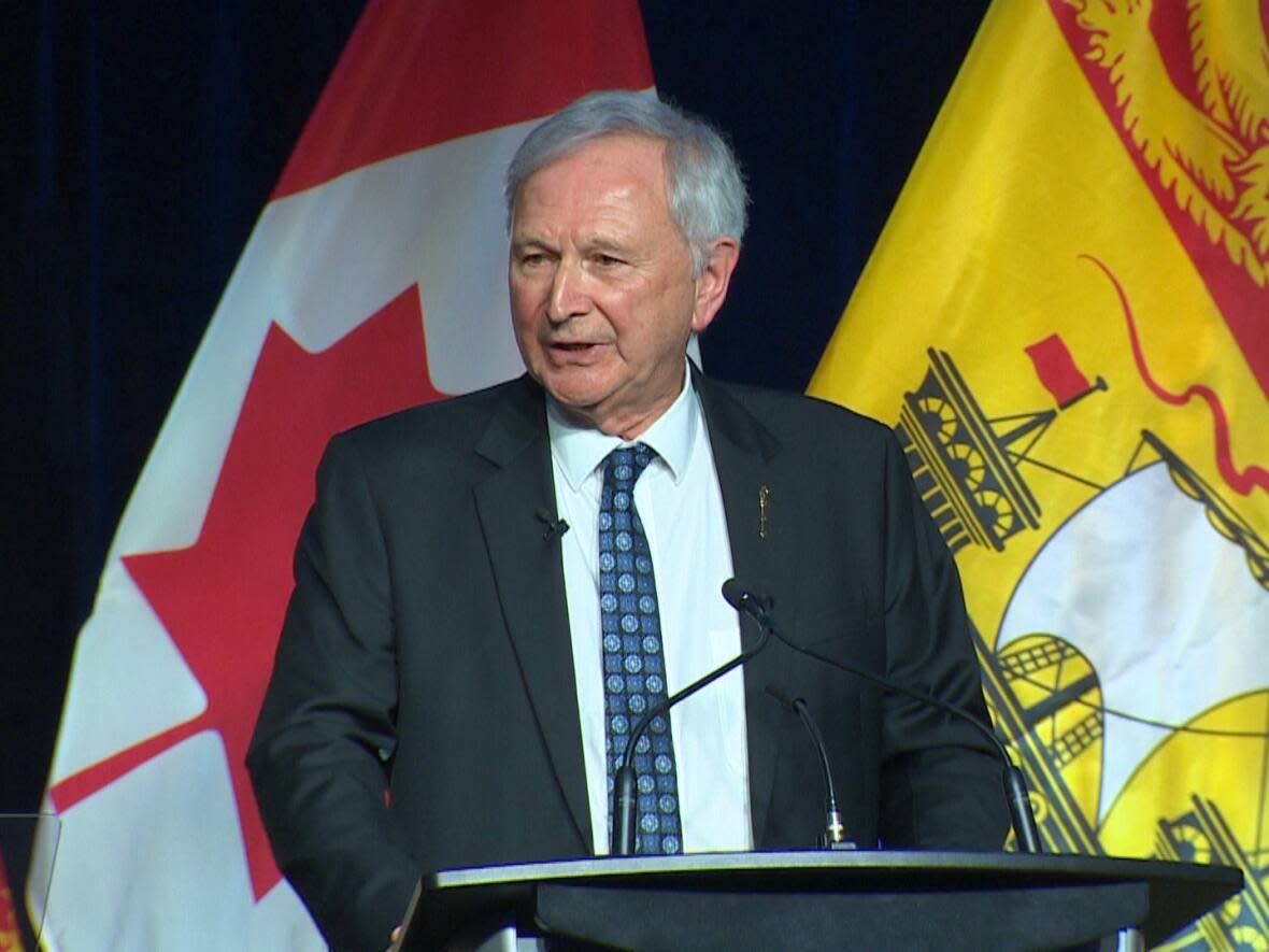 Premier Blaine Higgs says the development of shale gas could be a 'game changer' in terms of potential revenue for First Nations communities. (Ed Hunter/CBC - image credit)