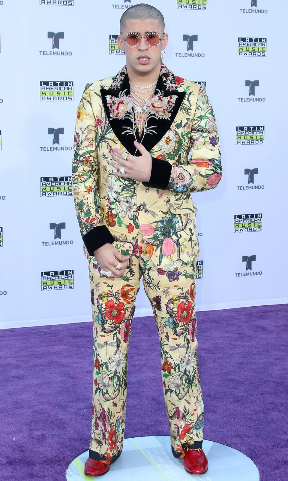 Bad Bunny attends The 2017 Latin American Music Awards at Dolby Theatre on October 26, 2017 in Hollywood, California