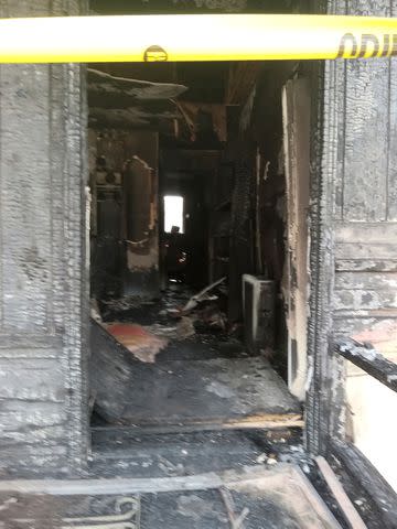 <p>Courtesy Donna Remero</p> The aftermath of the fire.