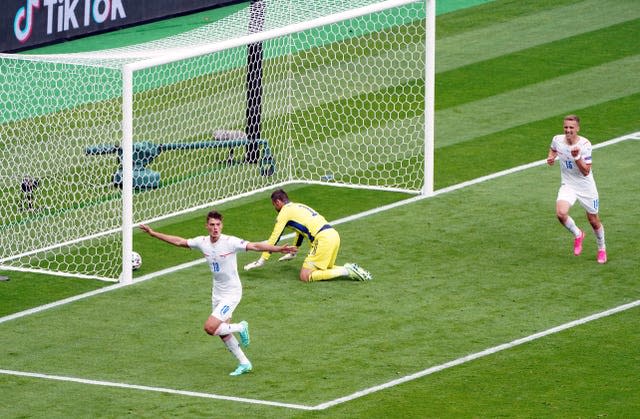 Patrik Schick, left, opened the scoring