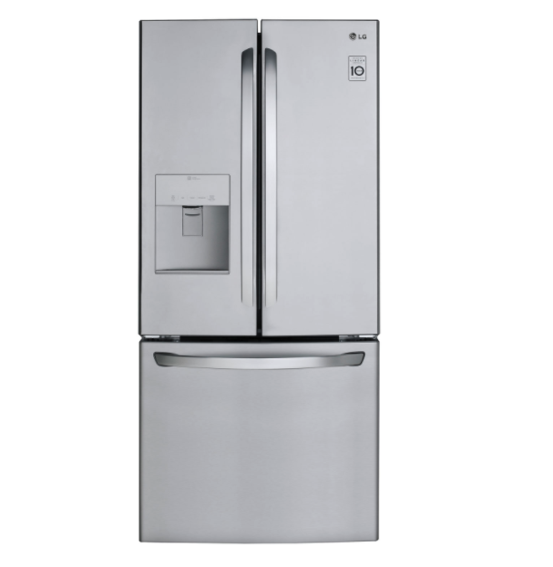 LG 30" 21.8 Cu. Ft. French Door Refrigerator with Water Dispenser. Image via Best Buy.