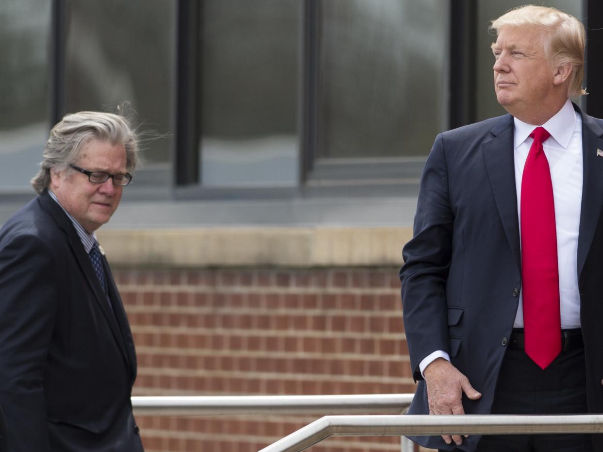 Steve Bannon and Donald Trump (AFP via Getty Images)